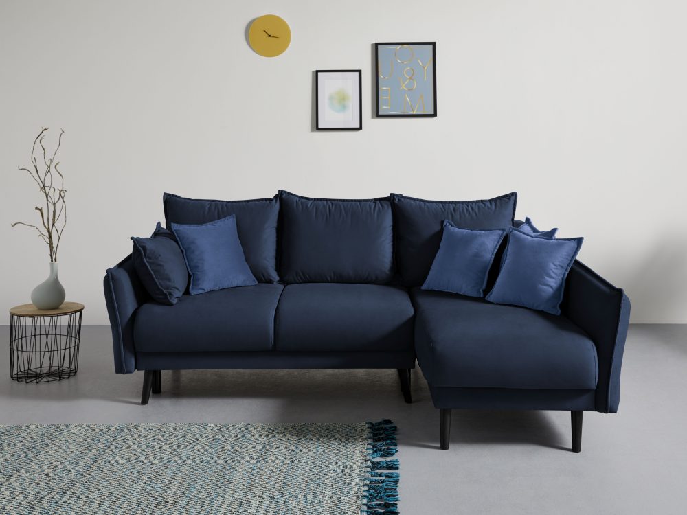 INOSIGN Ecksofa »Asra«, incl. Bettfunktion und Bettkasten, Seitentasche im Armteil, Federkern