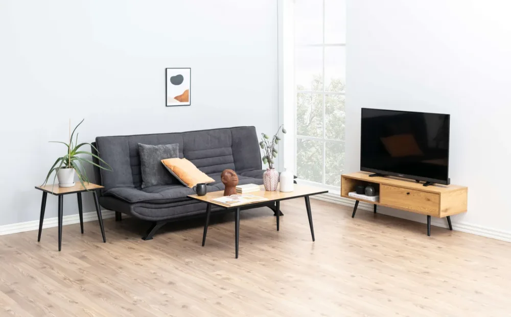 mutoni - Bettsofa Beth Dunkelgrau, One Size