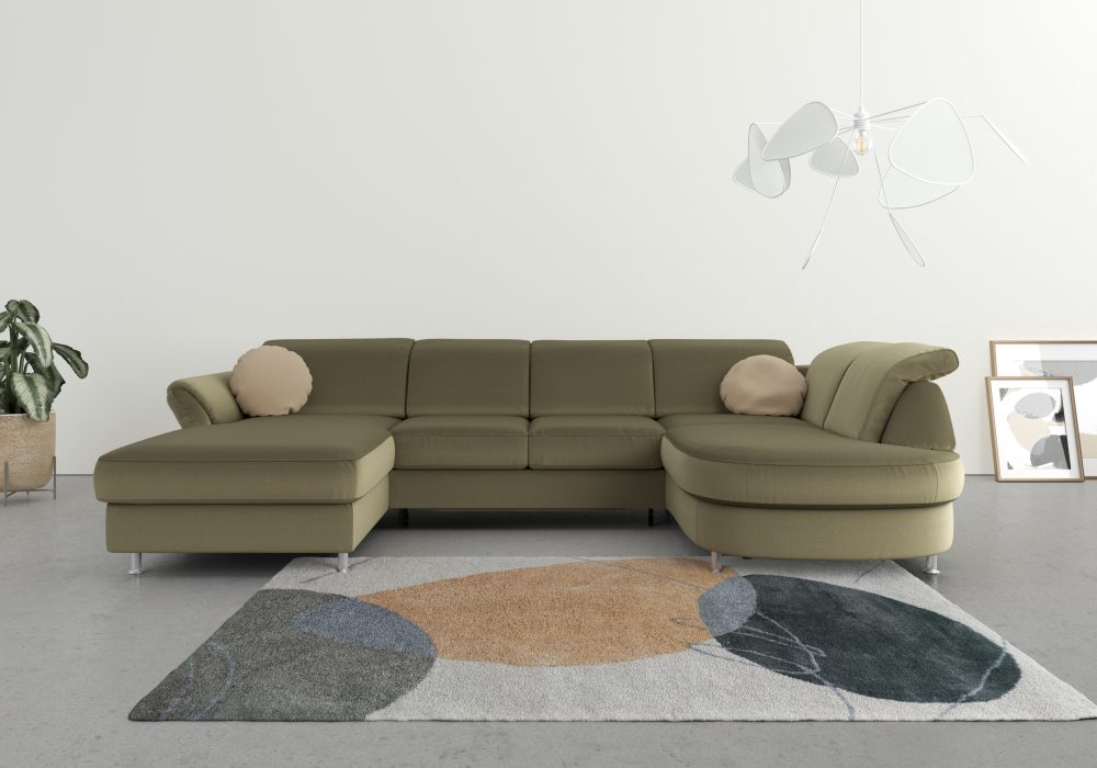 sit&more Wohnlandschaft, wahlweise mit Bettfunktion, Bettkasten und Kopf- und Armteilverstellung