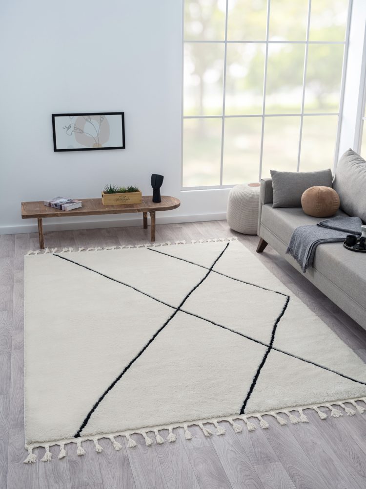 Myflair Möbel & Accessoires Hochflor-Teppich »Moroccan Signature«, rechteckig, modern, marokkanisches Design, Rauten Muster, weich durch Hochflor