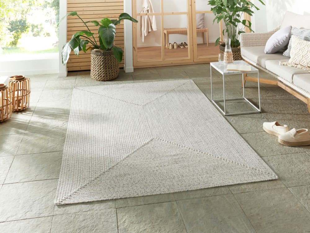 NORTHRUGS Teppich »Trenzado«, rechteckig, Flachgewebe, Hand-Made Look, robust, pflegeleicht