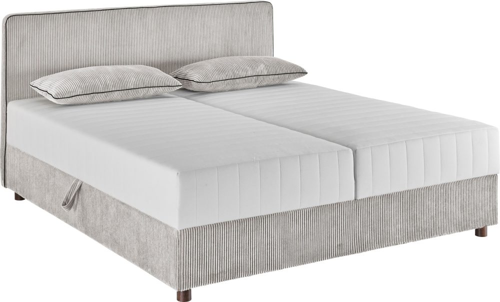 ATLANTIC home collection Bett »Corinna«, Boxbett inkl. Stauraum, Cord, erhältlich in unterschiedlichen Breiten