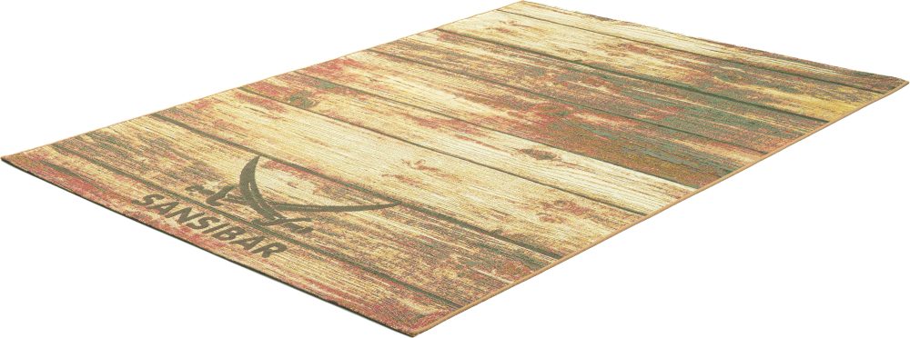 Sansibar Teppich »Rantum Beach SA-029«, rechteckig, Flachgewebe, modernes Design, Motiv Holzdielen, In- & Outdoor geeignet