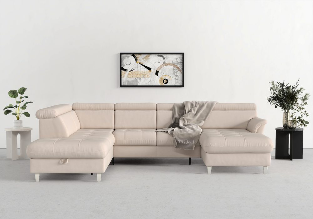 sit&more Wohnlandschaft, inklusive Kopfteilverstellung, wahlweise mit Bettfunktion und Bettkasten