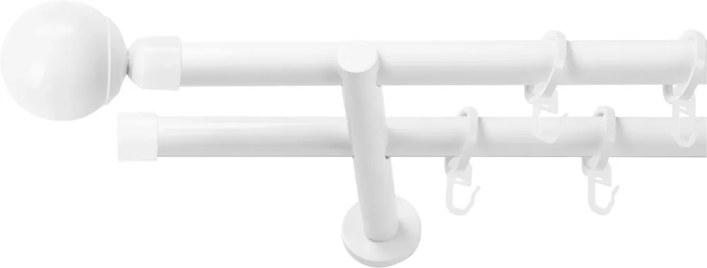 SN DECO GROUP Gardinenstange Ø 19 mm 2 läufig-läufig Fixmass;kürzbar