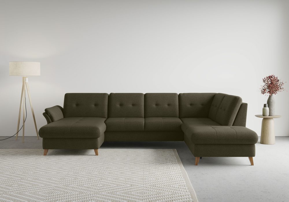 sit&more Wohnlandschaft »Göteborg«, inklusive Sitztiefenverstellung und Federkern, wahlweise mit Bettfunktion und Bettkasten