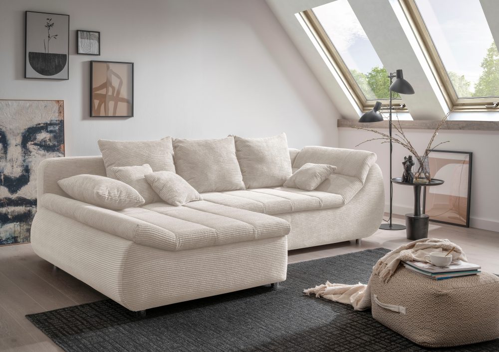 INOSIGN Ecksofa »Imola«, wahlweise mit Bettfunktion