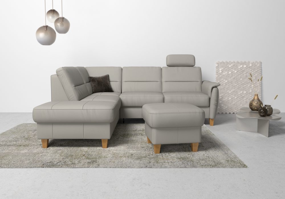 Home affaire Ecksofa »Palmera«, Federkern, wahlweise mit Bettfunktion und mit/ohne Stauraum