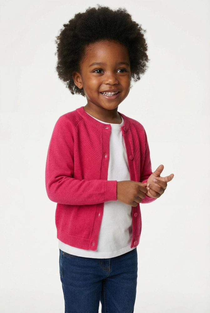 Strickjacke NEELE mit Glitzer in pink