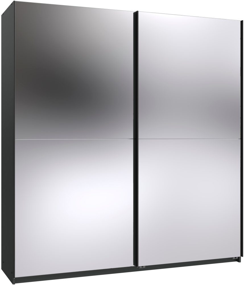 Wimex Kleiderschrank »Mugano, B/T/H 135 oder 180/65/198cm, Made in Germany«, (wähle Deine Ausstattung: Basic oder Premium!), 2 Schwebetüren mit oder ohne Spiegel, Metallgriffe