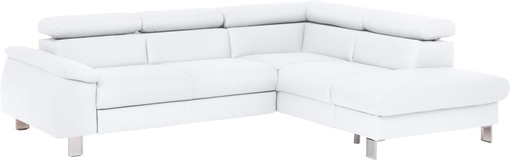 COTTA Ecksofa »Komaris«, inklusive Kopf- bzw. Rückenverstellung, wahlweise Bettfunktion, Bettkasten und RGB-LED-Beleuchtung