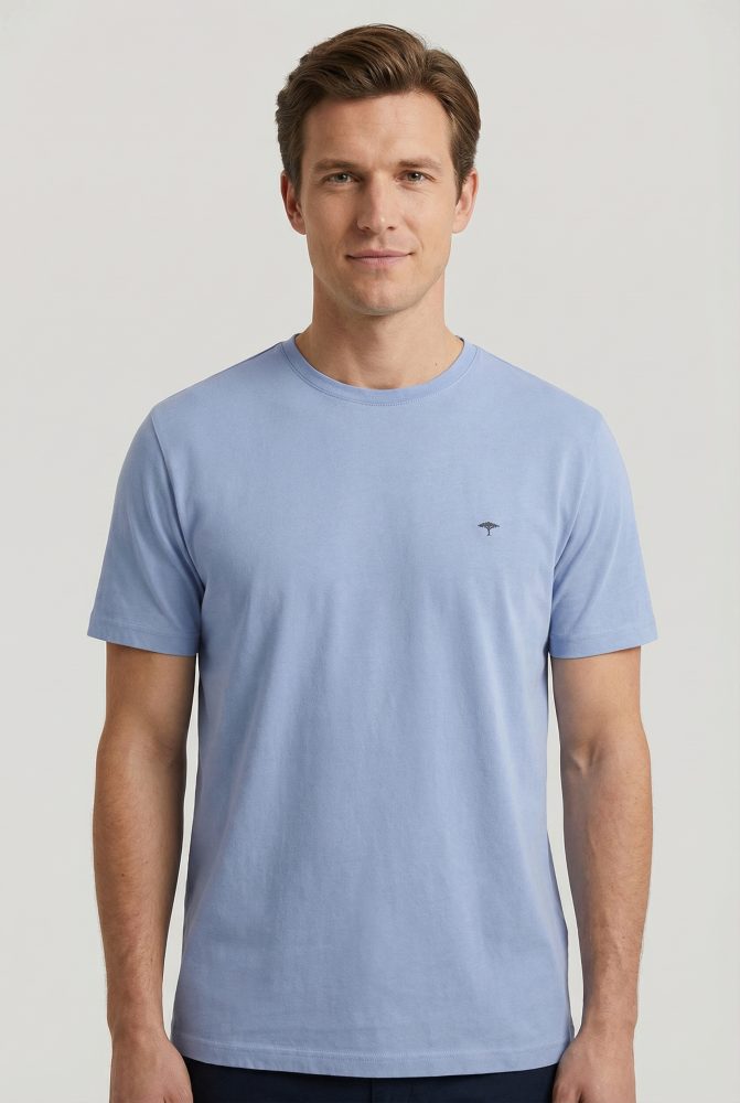 FYNCH-HATTON T-Shirt normale Passform, Kurzarm, hüftbedeckende Länge, aus Baumwolle