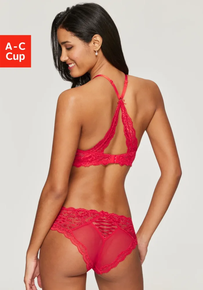 LASCANA Set: Push-up-BH Set, mit Panty, 2 mit zarter Spitze, sexy Dessous, Reizwäsche