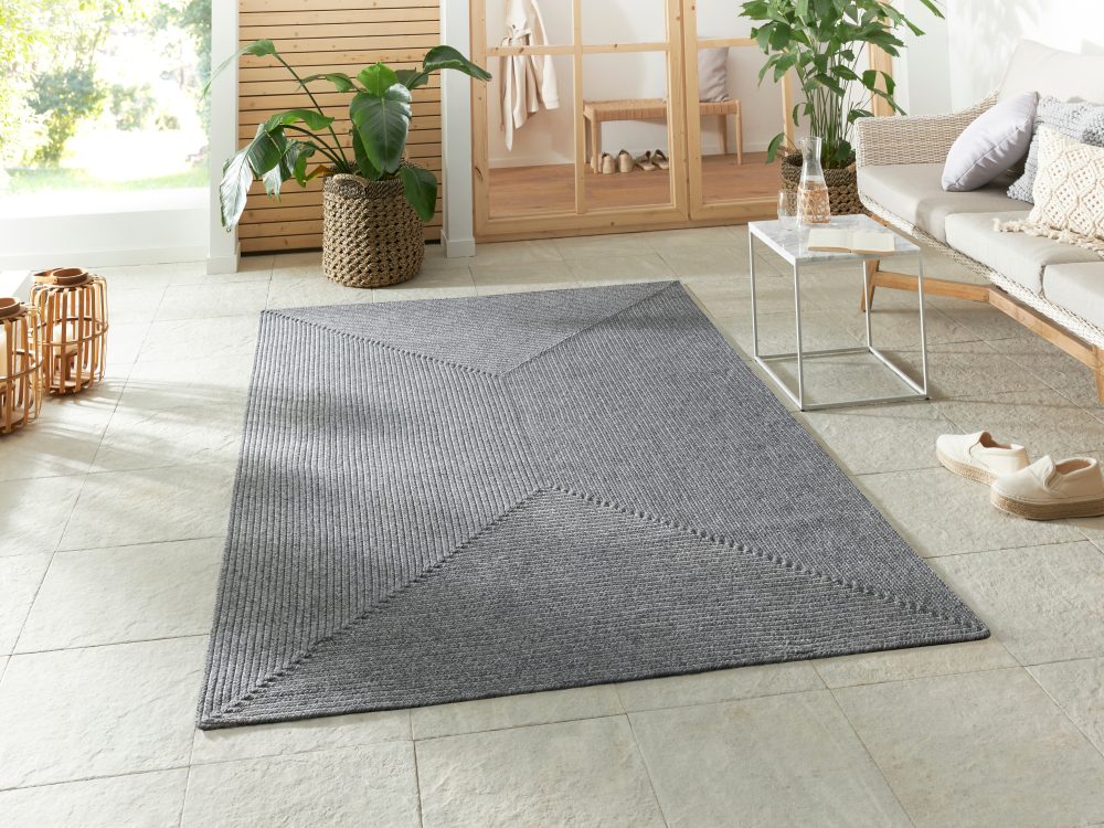 NORTHRUGS Teppich »Trenzado«, rechteckig, Flachgewebe, Hand-Made Look, robust, pflegeleicht
