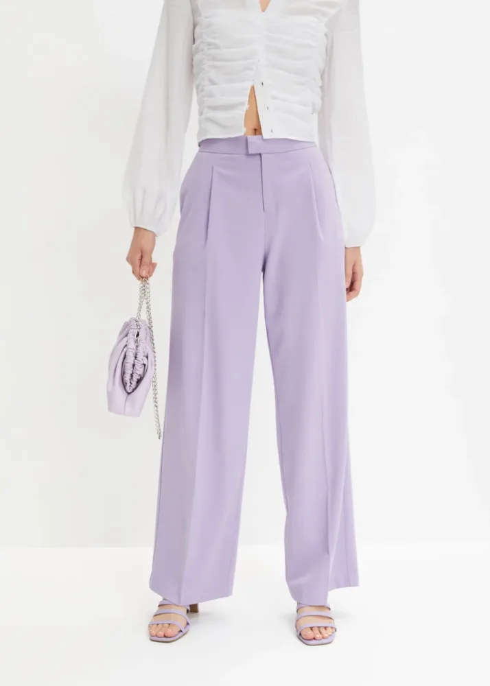 bonprix Bundfaltenhose mit Bequembundlila 36Damen