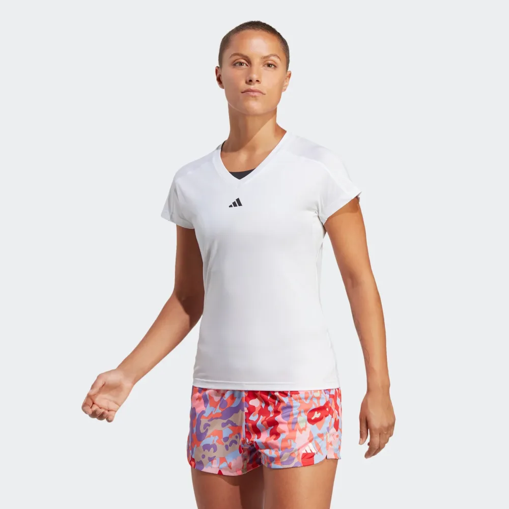 adidas - T-Shirt, kurzarm, für Damen, Weiss, Größe L