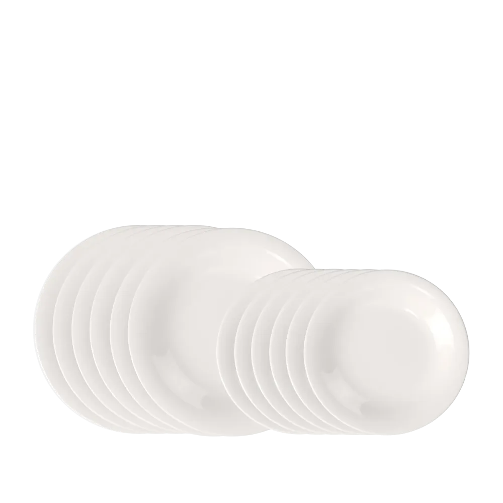 like. by Villeroy & Boch - Teller-Set 12 Stück. EC Essential, One Size, Weiss