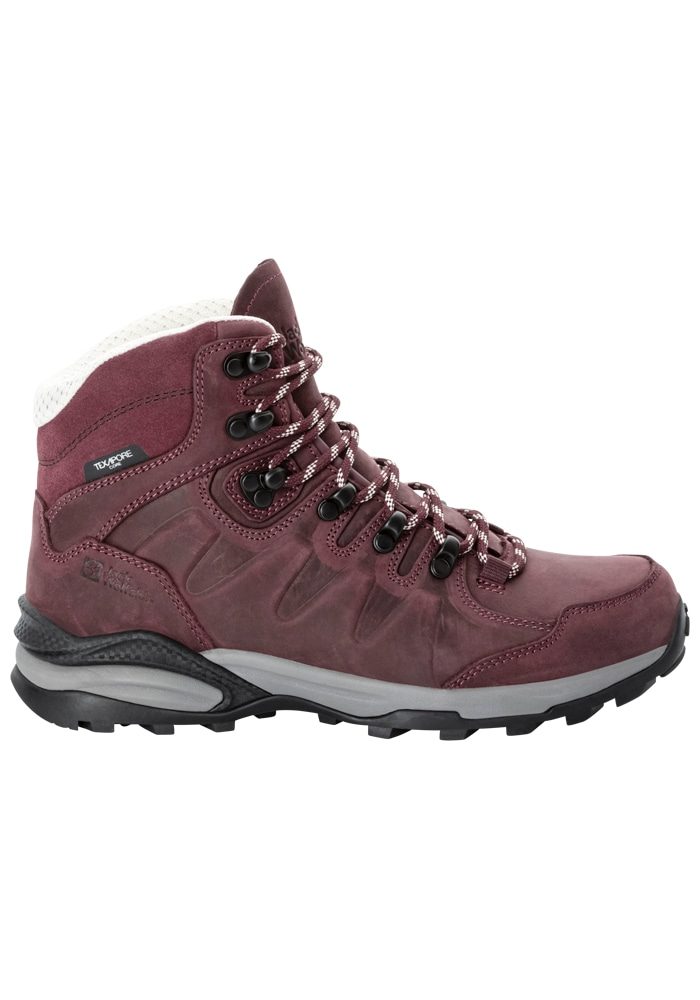 Jack Wolfskin Wasserdichte Wanderschuhe Damen Refugio Prime Texapore Mid Women 39 dark maroon dark maroon