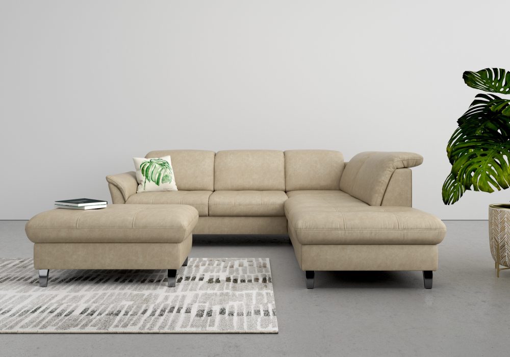 sit&more Ecksofa, wahlweise mit Kopfteilverstellung, Bettfunktion und Stauraum