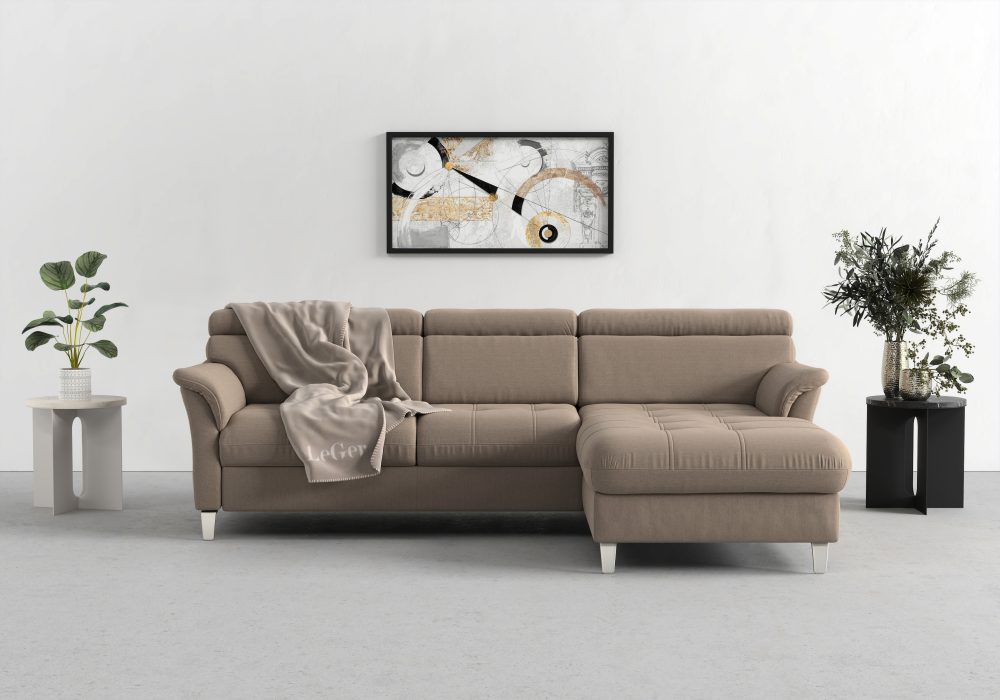 sit&more Ecksofa, inklusive Kopfteilverstellung, wahlweise mit Bettfunktion und Bettkasten