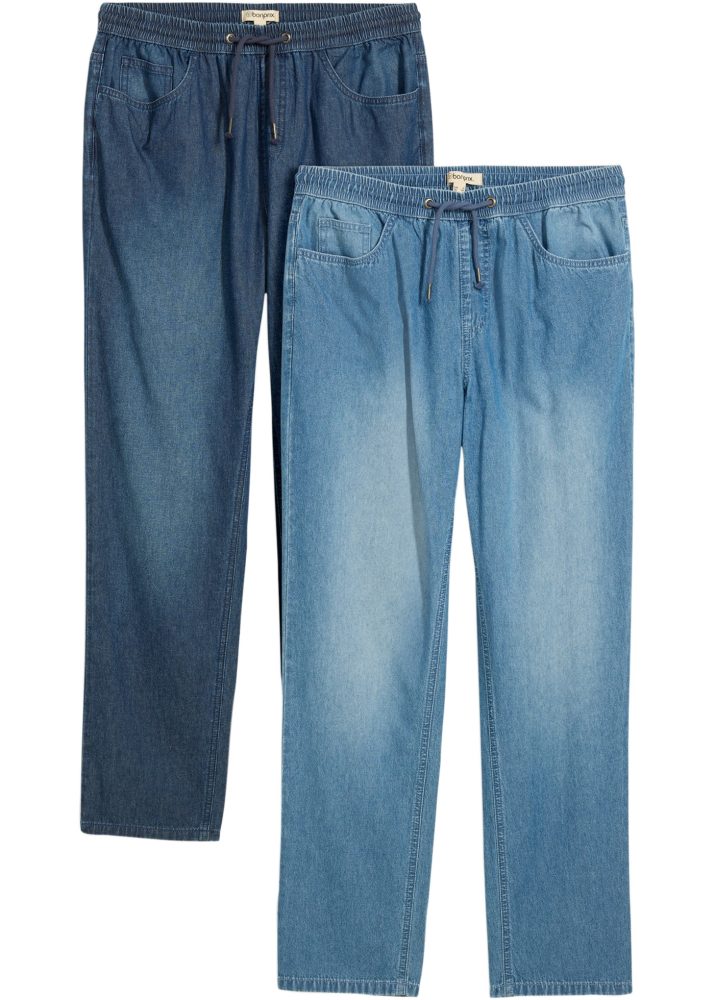 Classic Fit Schlupfjeans in sommerlichem Denim (2er Pack)