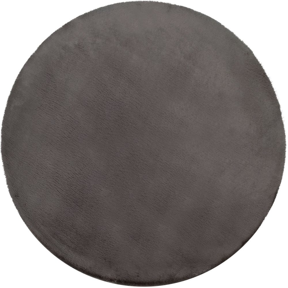 Paco Home Fellteppich »Rabbit 780«, rund, 25 mm Höhe, Kunstfell, Kaninchenfell-Haptik, seidenweich - ein echter Kuschelteppich, Uni-Farben, ideal im Wohnzimmer & Schlafzimmer