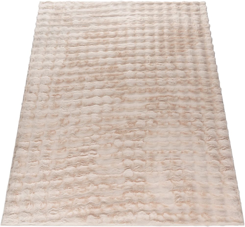 Paco Home Hochflor-Teppich »Arnheim 741«, rechteckig, Uni Farben, modernes Design, besonders weich, Hoch-Tief Effekt