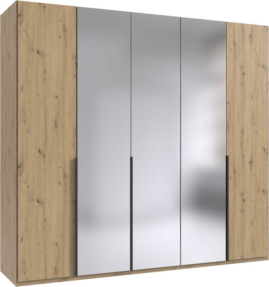 Wimex Kleiderschrank »Mugano,in 8 Breiten,3 Höhen,2 Tiefen, viele Farben, Made in Germany«, (in Basic oder Premium Ausstattung mit 2 weiteren Einlegeböden), mit langen oder kurzen Griffen aus Metall, mit oder ohne Spiegel