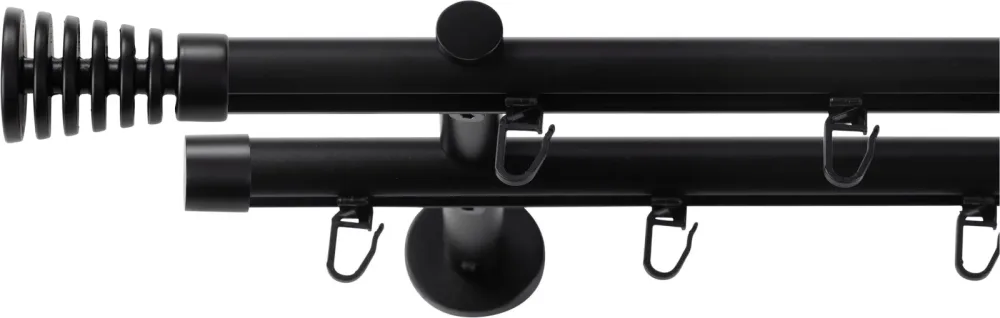 SN DECO GROUP Gardinenstange Ø 19 mm 2 läufig-läufig Fixmass;kürzbar
