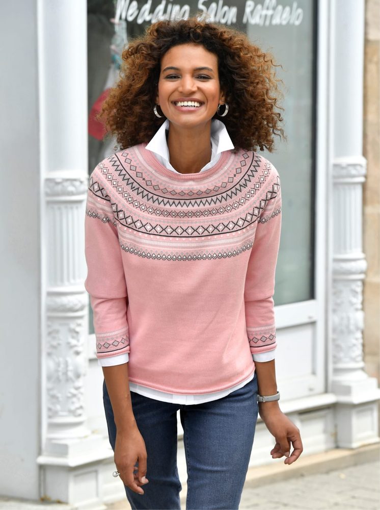 Inspirationen Pullover mit Norwegermuster