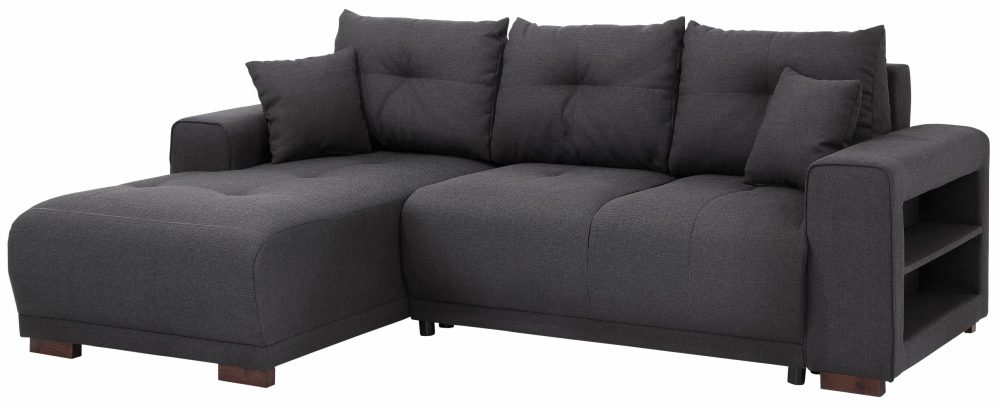 Home affaire Ecksofa »Viborg«, mit Regal in der Armlehne, wahlweise mit Bettfunktion