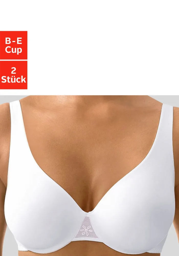 Nuance by Lascana T-Shirt-BH Packung, mit Bügel & nahtlosen Cups ? auch ideal für grosse Grössen