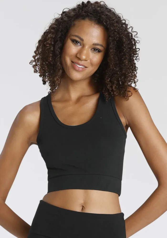 LASCANA ACTIVE Sporttop Crop-Top mit breiten Trägern