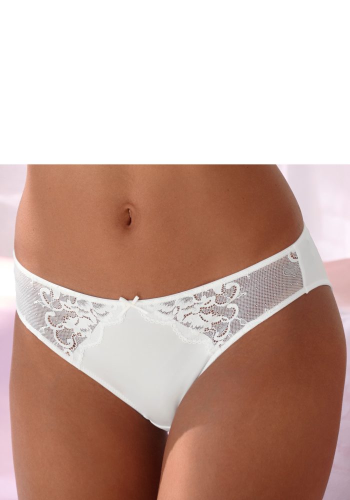 petite fleur Slip Packung, 3 Stück, mit floraler Spitze und weichem Microtouch