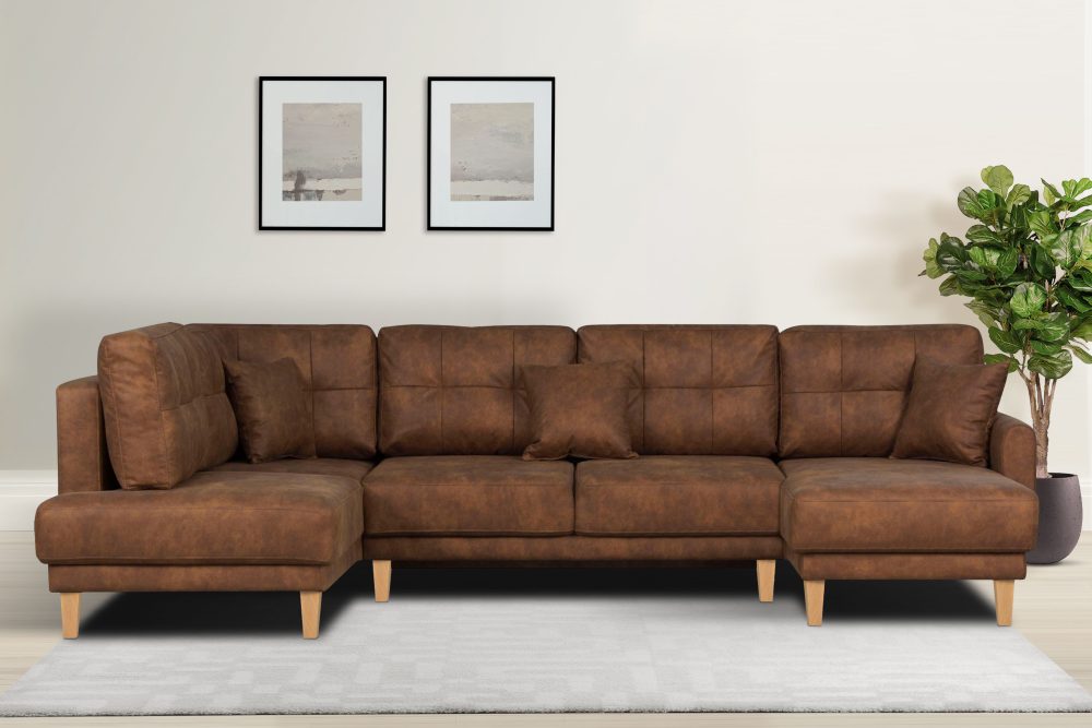 Home affaire Wohnlandschaft »Triplo«, mit Steppung, auch mit Bettfunktion und Bettkasten, incl. 3 Zierkissen