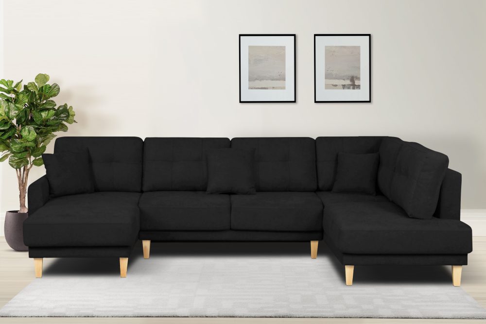Home affaire Wohnlandschaft »Triplo«, mit Steppung, auch mit Bettfunktion und Bettkasten, incl. 3 Zierkissen
