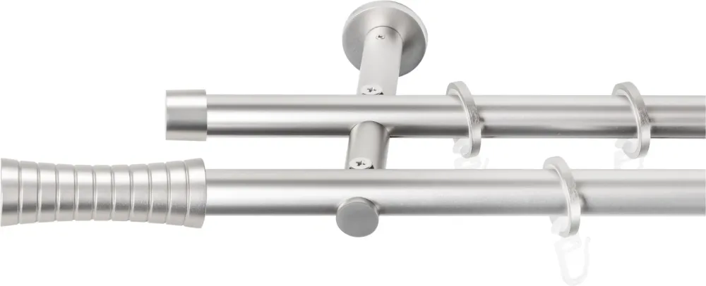 SN DECO GROUP Gardinenstange Ø 19 mm 2 läufig-läufig Fixmass;kürzbar