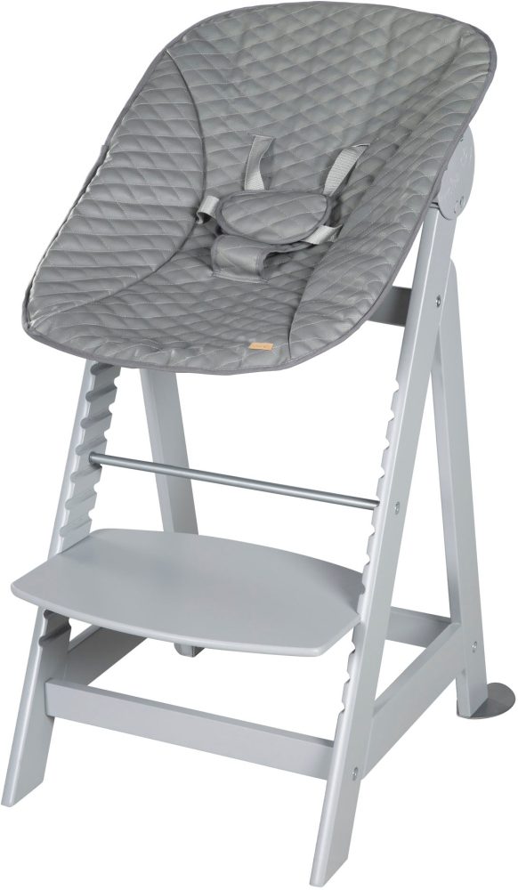 roba Treppenhochstuhl Born Up taupe Set 2 in 1 inkl. Aufsatz Stone gesteppt