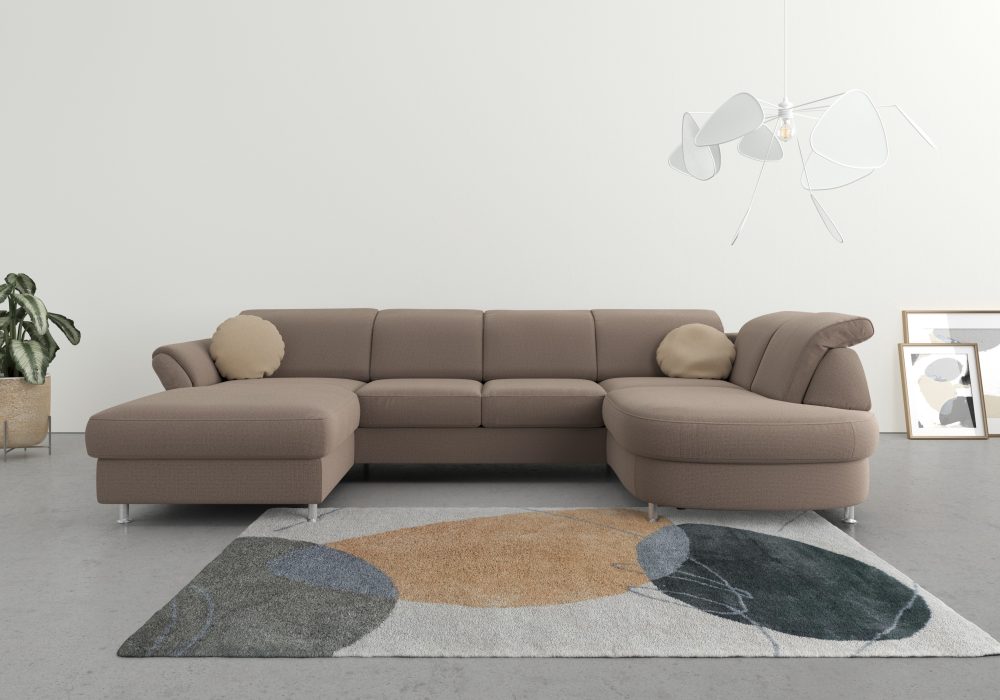 sit&more Wohnlandschaft, wahlweise mit Bettfunktion, Bettkasten und Kopf- und Armteilverstellung