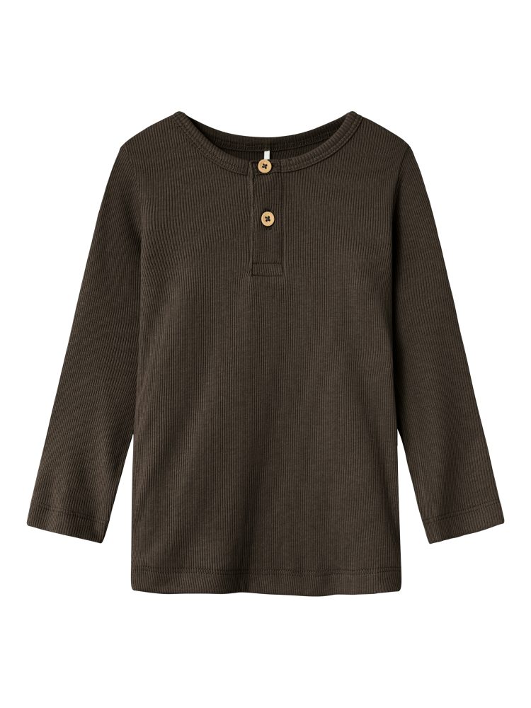 Name It Langarmshirt »NMMKAB LS TOP NOOS«, im Henley-Stil - mit kurzer Knopfleise am Ausschnitt