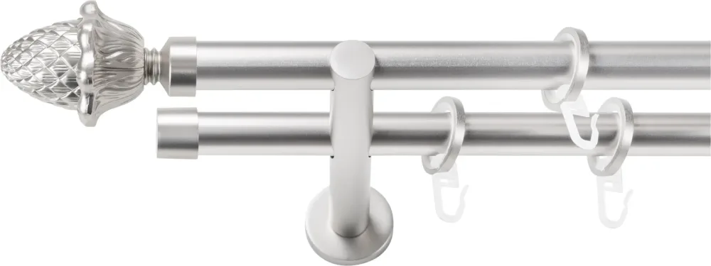 SN DECO GROUP Gardinenstange Ø 19 mm 2 läufig-läufig Fixmass;kürzbar