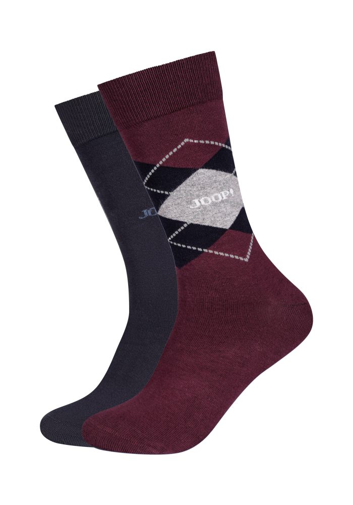 JOOP! Socken »premium essentials«, (2er Pack), Premium Qualität, verstärkte Ferse, verstärkte Zehen, Argyle Design