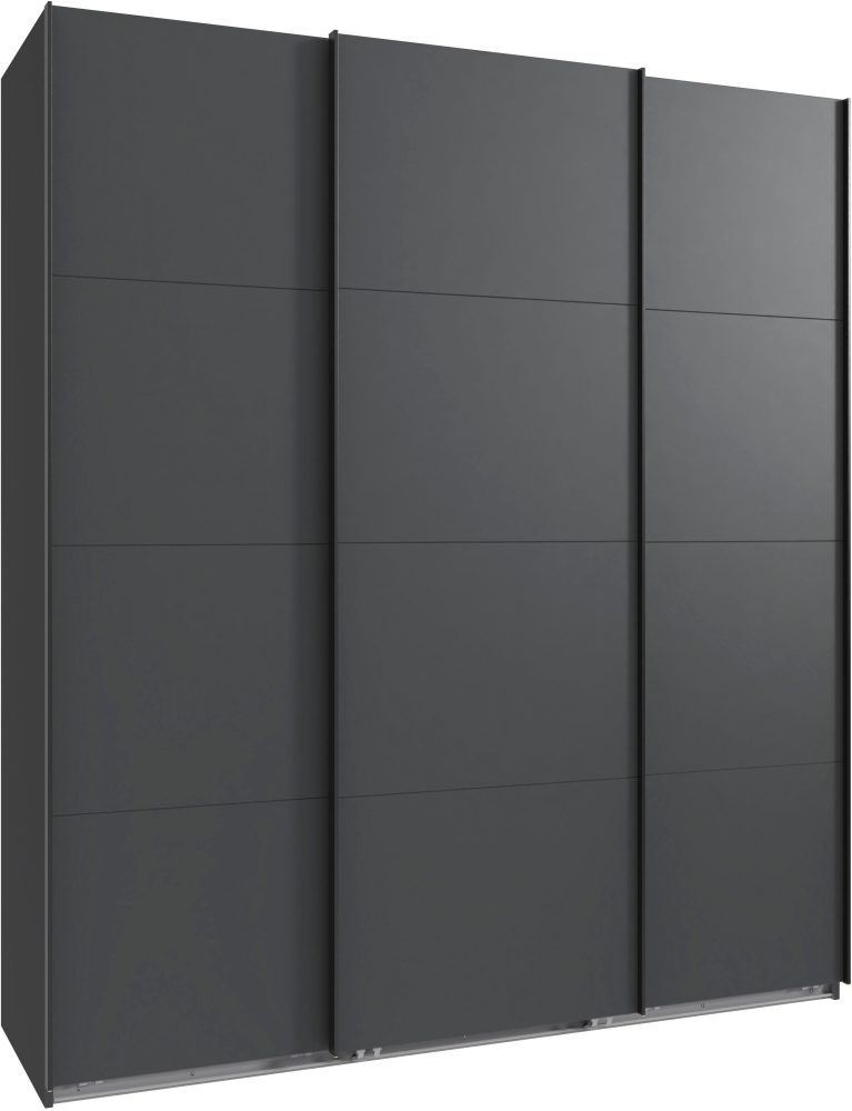 Wimex Kleiderschrank »Mugano, Made in Germany, Lieferung bis in Deine Etage und Stellort«, (wähle Deine Ausstattung: Basic oder Premium!), 3 Schwebetüren, grosse Grössen, mit oder ohne Spiegel, Metallgriffe