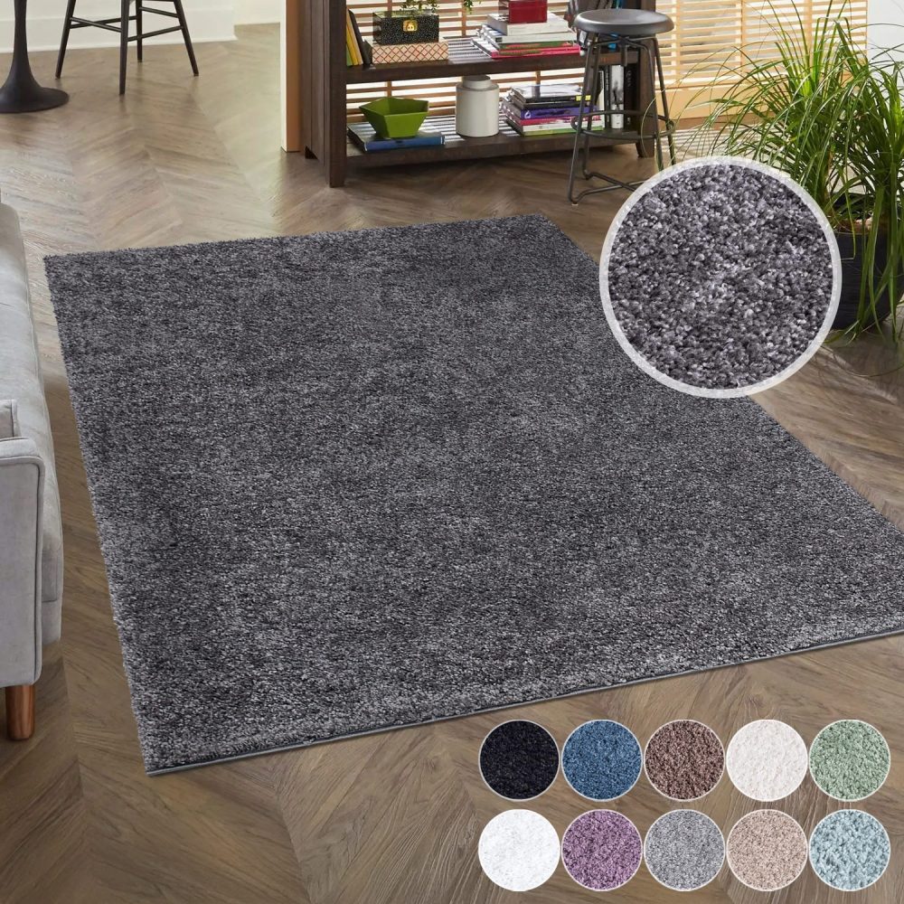Carpet City Hochflor-Teppich »City Shaggy«, rechteckig, 30 mm Höhe, Teppich Einfarbig Uni, besonders flauschig-weich, ideal für Wohnzimmer & Schlafzimmer