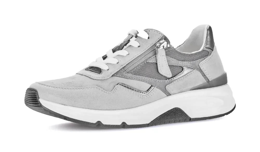 rollingsoft Keilsneaker, Freizeitschuh, Halbschuh, Schnürschuh, Aussenreissverschluss, G-Weite