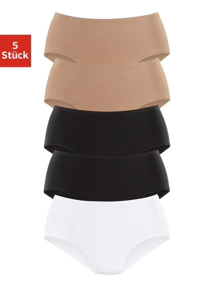 petite fleur Hüftslip 5er-Pack, aus elastischer Baumwolle