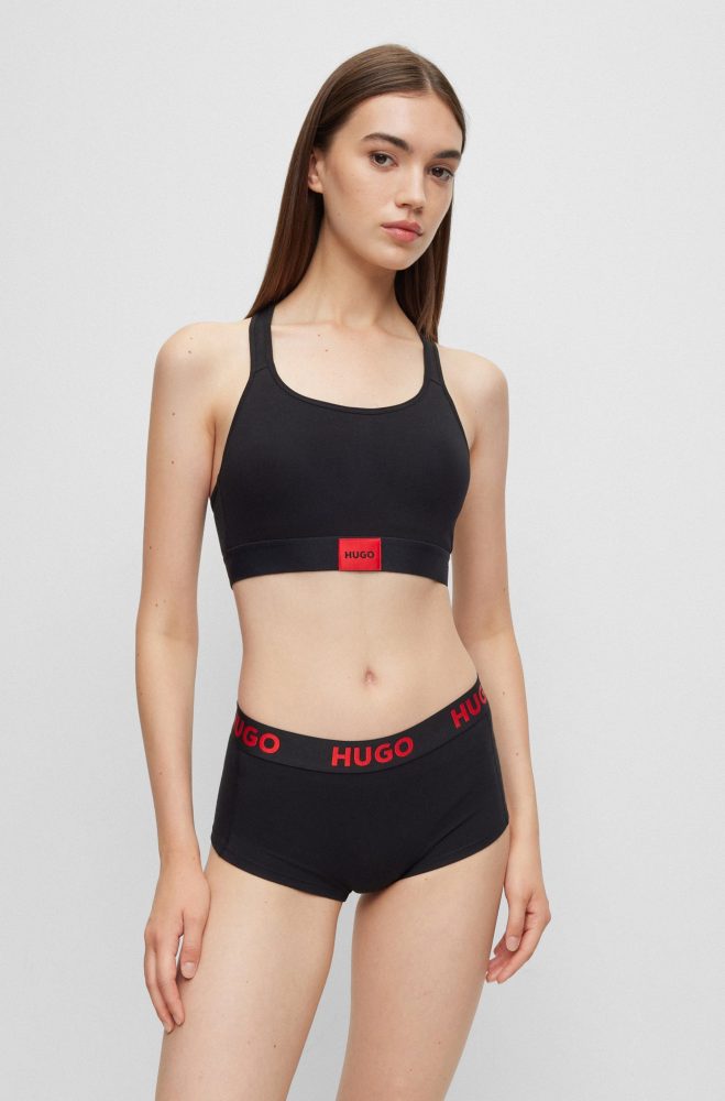 HUGO Bralette-BH »BRALETTE PAD.RED LAB 10241852 01«, mit aufgesticktem HUGO BOSS Logo