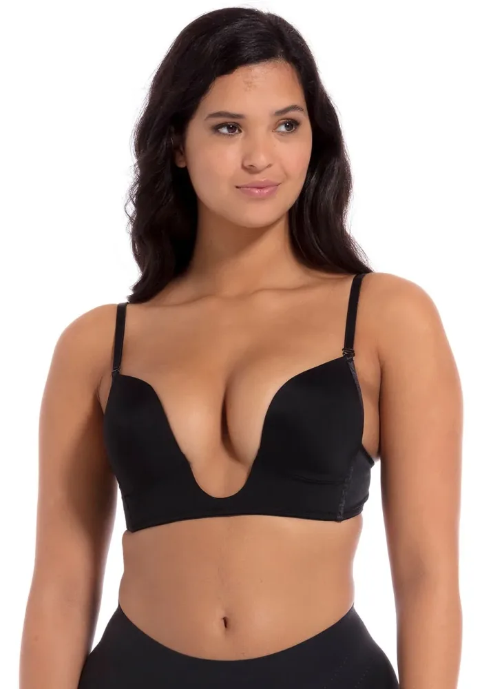 MAGIC Bodyfashion - Bügelloser BH, wattiert, für Damen, Black, Größe 75A