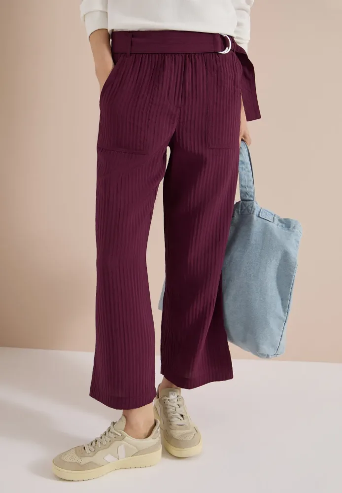 7/8 High Waist Wide Leg Hose im Loose Fit