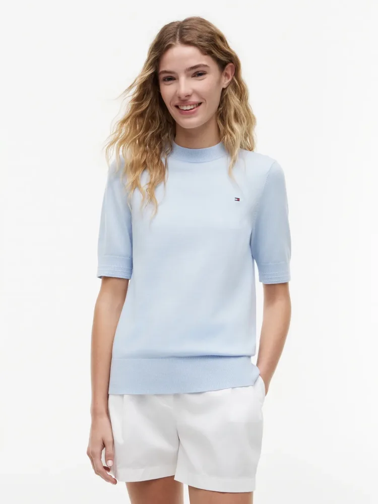 Tommy Hilfiger - Pullover, kurzarm, für Damen, Blau, Größe XL
